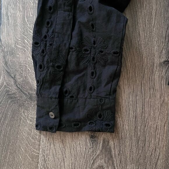 0039 ITALY Juliet Blouse - Black size Large - Picture 10 of 11